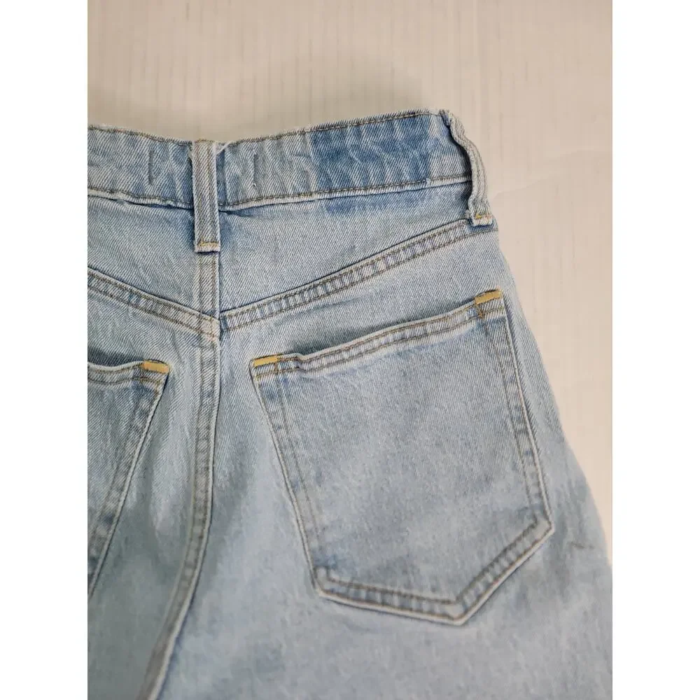 Abercrombie Denim Shorts Womens SZ 23 The Dad High Rise Curve Love Side Slits